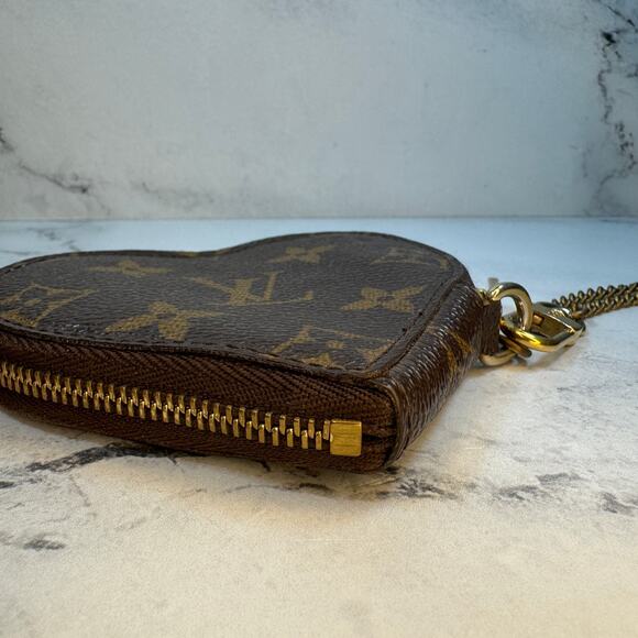 Louis Vuitton Heart Coin Purse Monogram Leopard Coeur Bag Charm Rare Vintage LV - Picture 12 of 12
